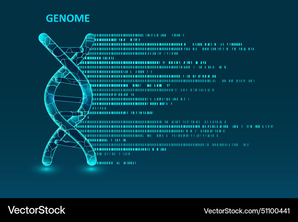Big genomic data visualization Vector Image
