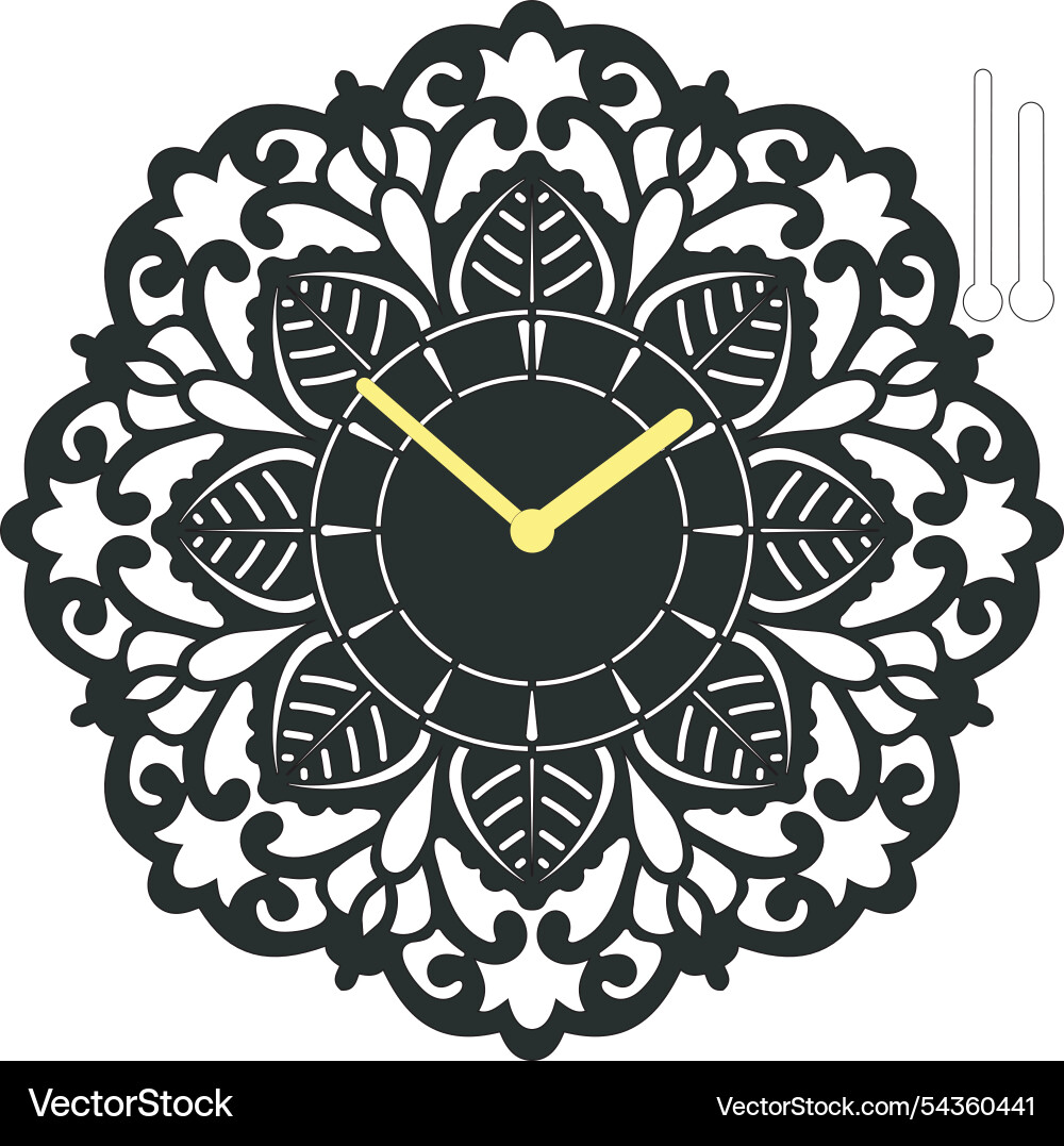 Cnc clock design Vector Image