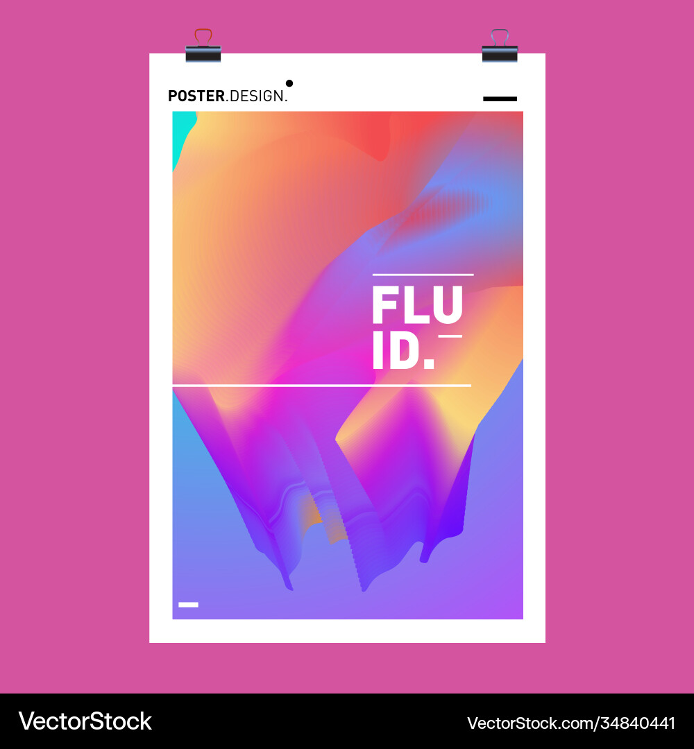 Colorful abstract fluid gradient pattern Vector Image