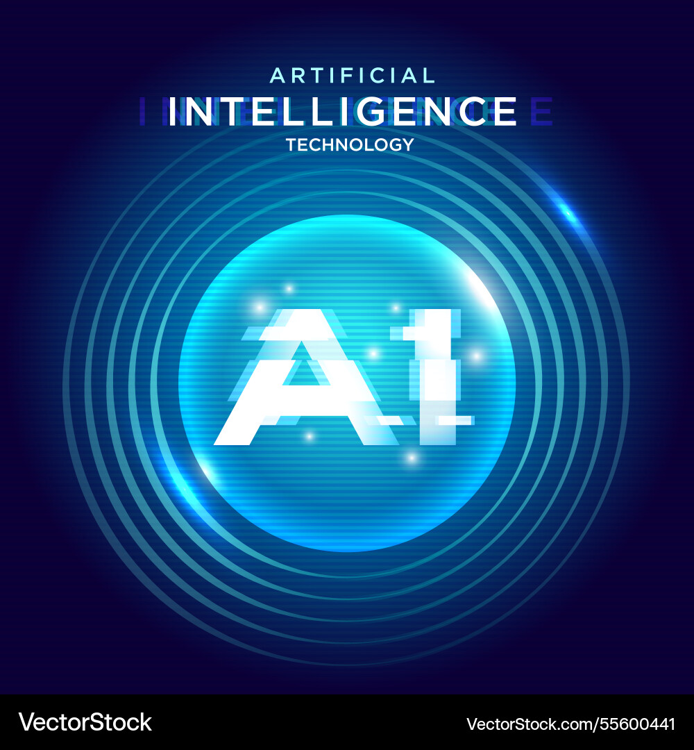 Concept of artificial intelligence ai vector image
