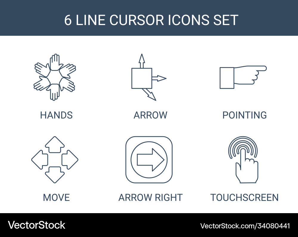 Cursor icons vector image