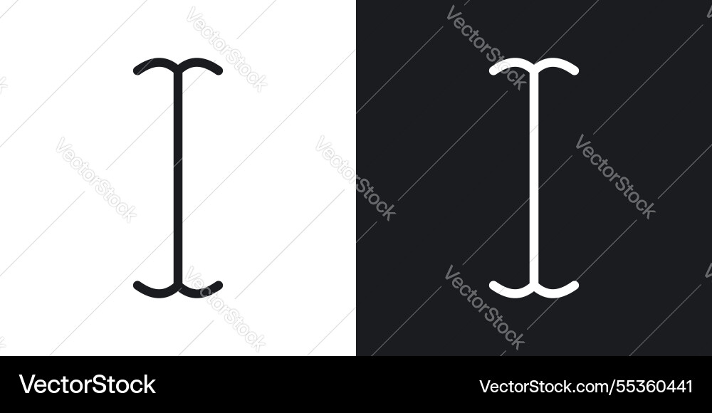 Cursor text icons collection in black and white Vector Image