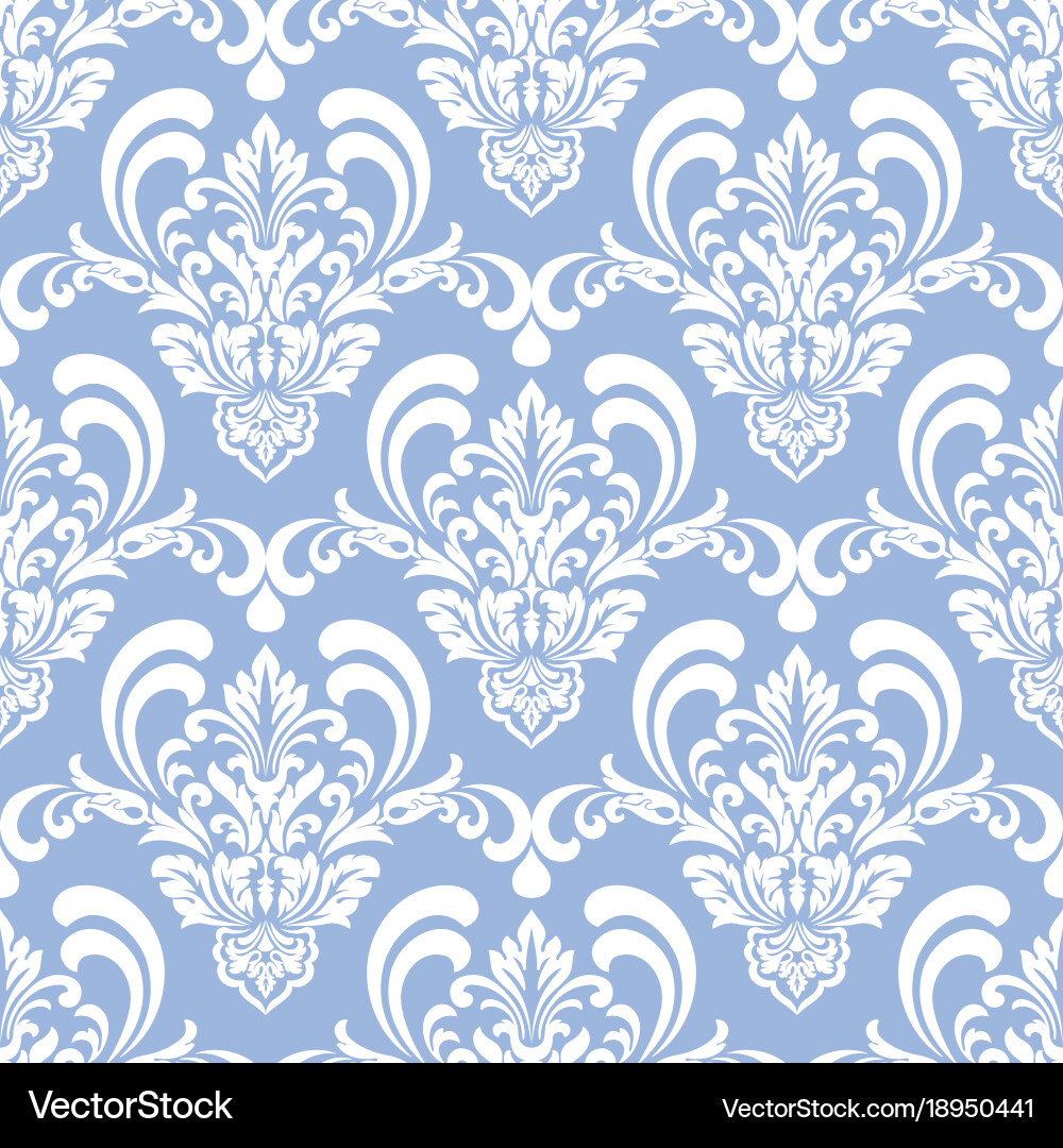 Damask seamless pattern background Vector Image