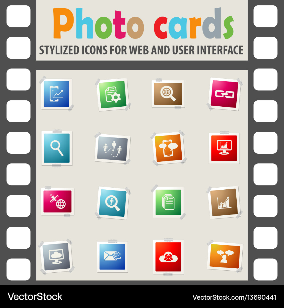 Data analytic and social network icon set Data analytic and social network icon set vector image