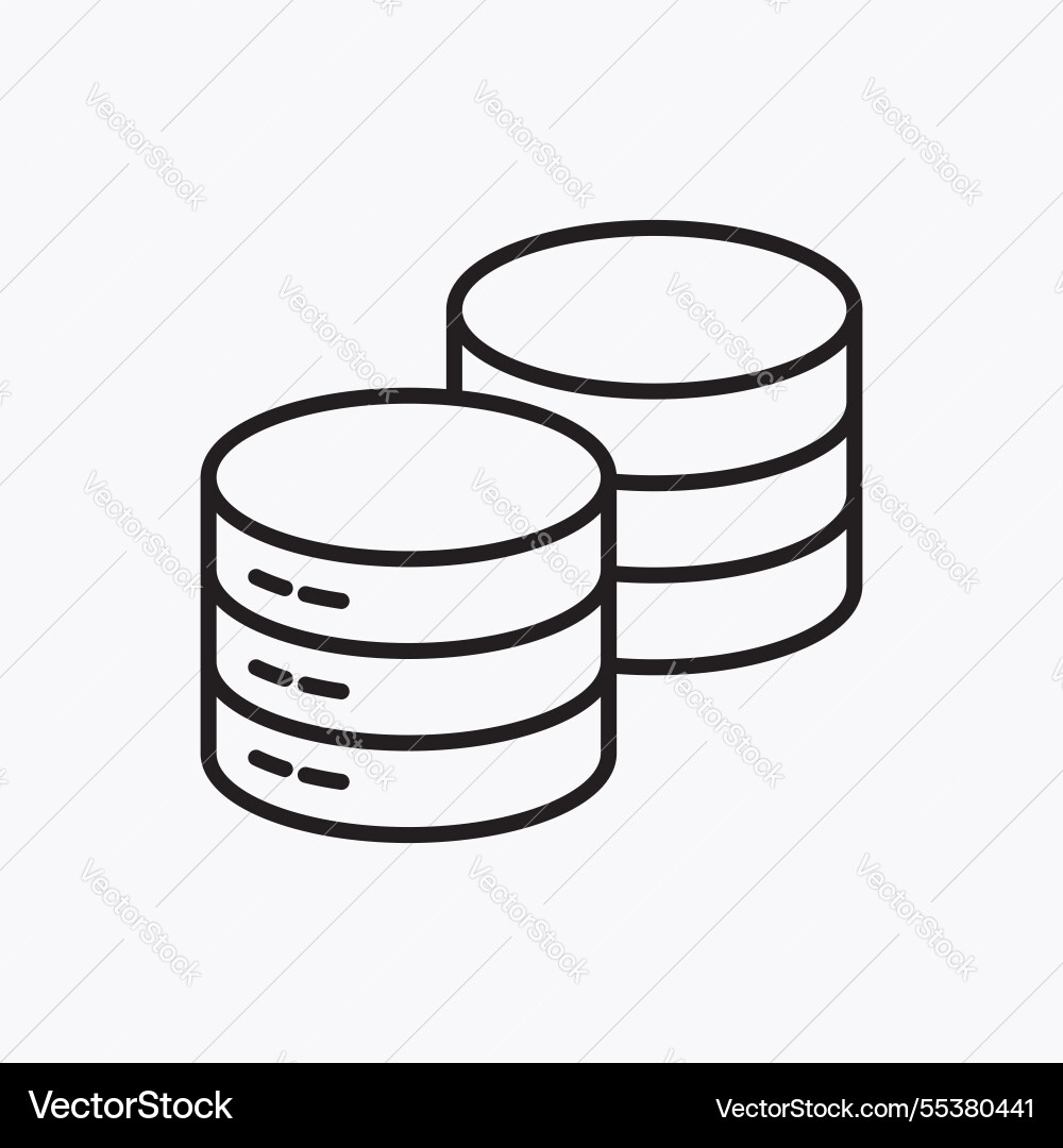Database icon simple Vector Image
