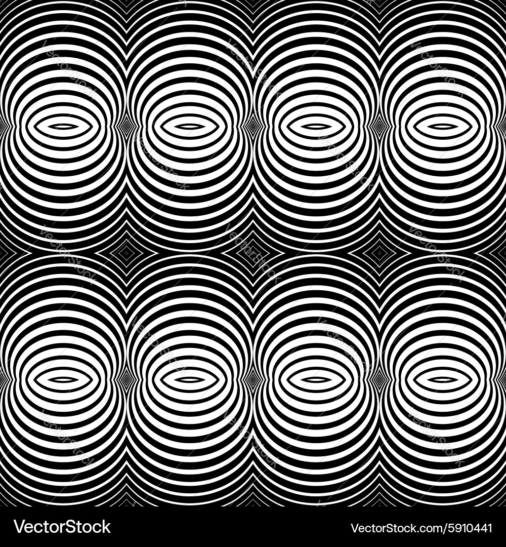 Design seamless monochrome ellipse pattern vector image