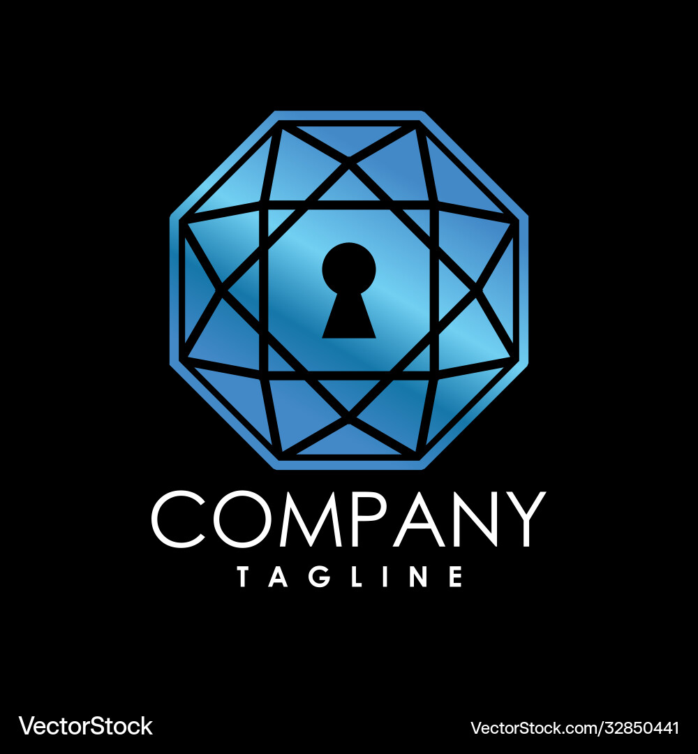 Diamond door logo creative concept Diamond door logo creative concept vector image