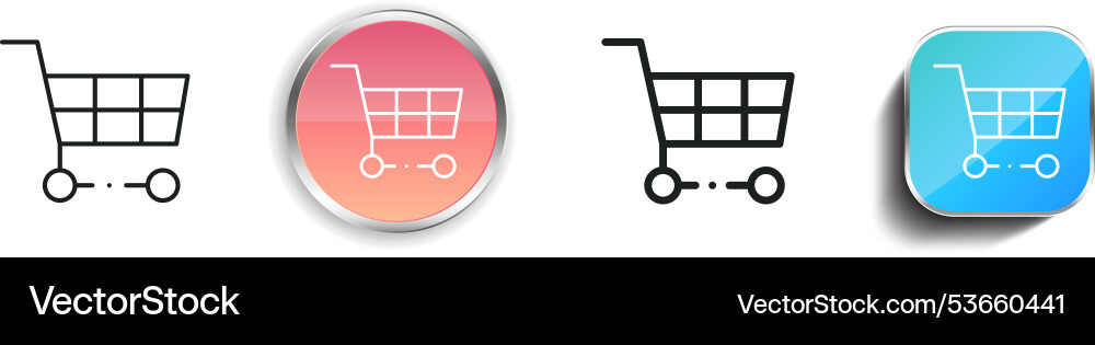 Ecommerce icon thin linear regular and button Ecommerce icon thin linear regular and button vector image