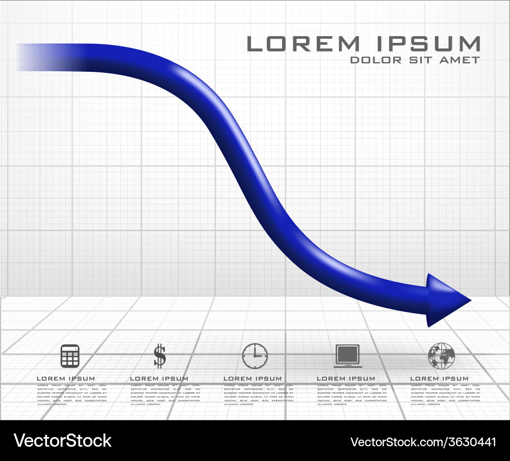 Falling Graph Arrow vector image
