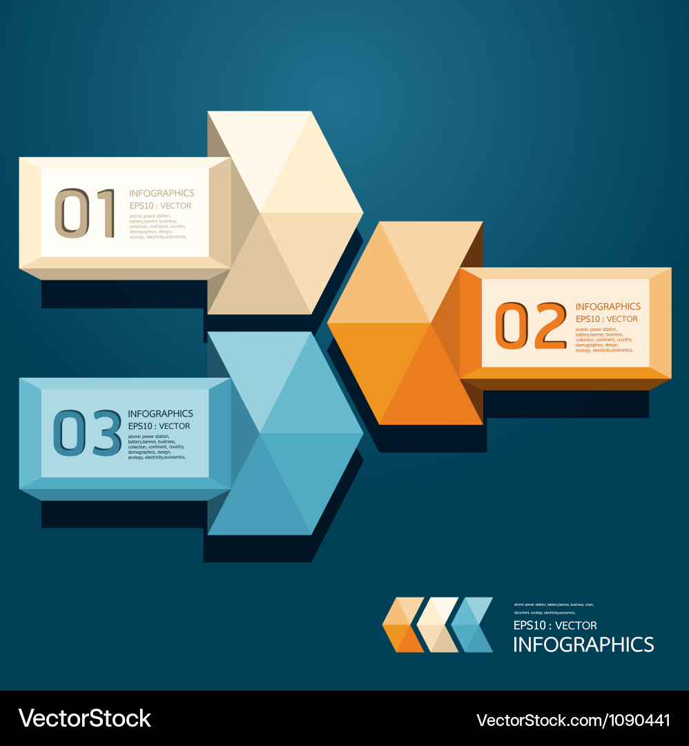 Geometric Arrow with Triangle vector image