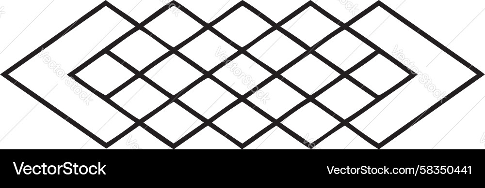 Geometric Wireframe Grid Pattern Vector Image