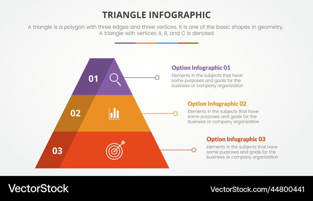 Infographic triangle concept for slide Infographic triangle concept for slide vector image