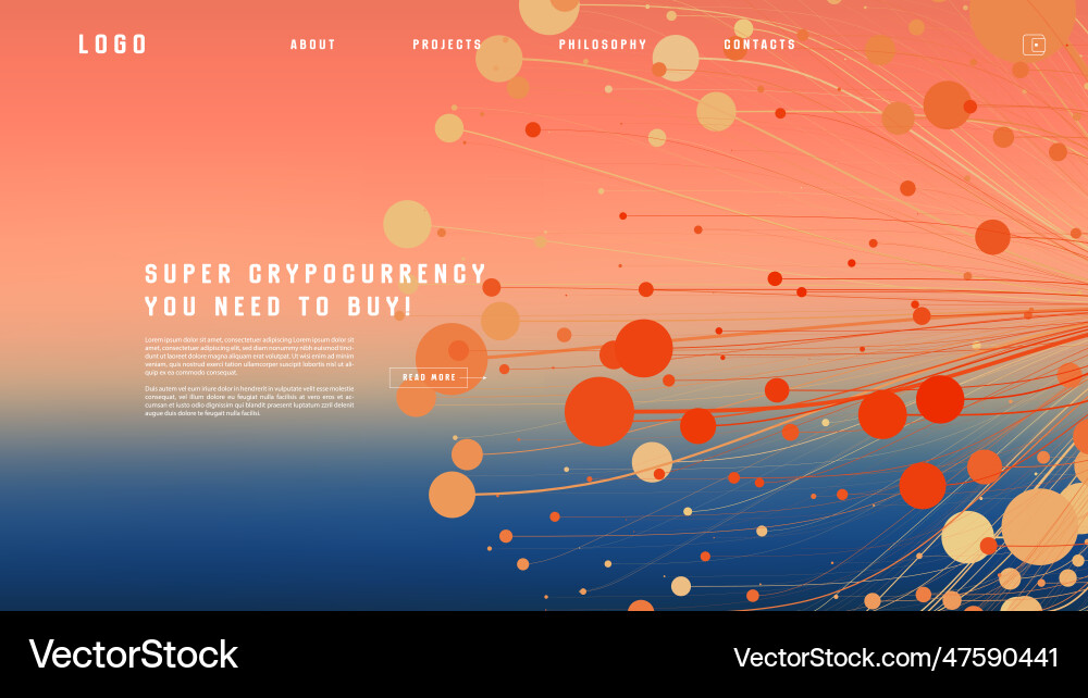 Landing page abstract design with big data Landing page abstract design with big data vector image