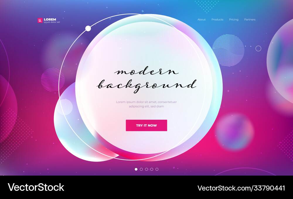 Liquid color background design fluid gradient vector image