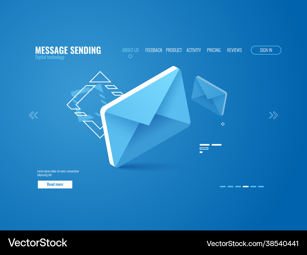 Message icon email sending concept online Vector Image