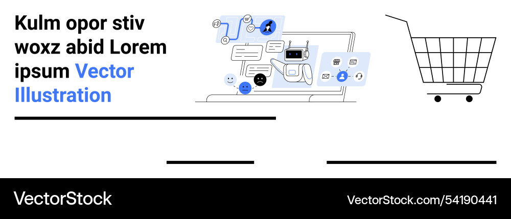 Online shopping and customer support concept Vector Image