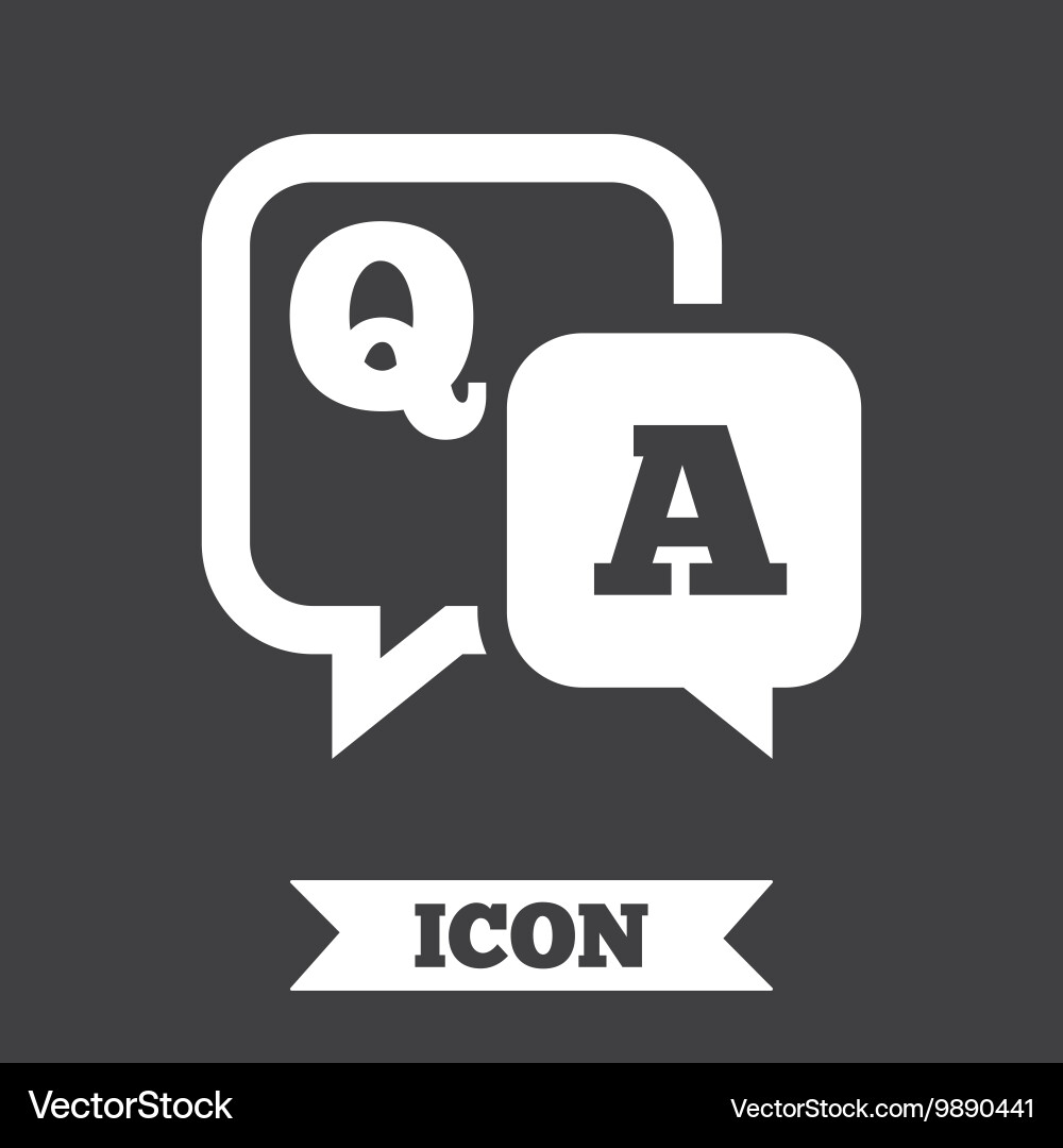 Question answer sign icon qa symbol vector image