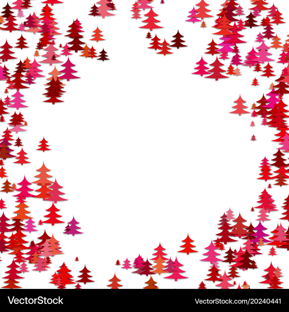 Random pine tree forest pattern background vector image