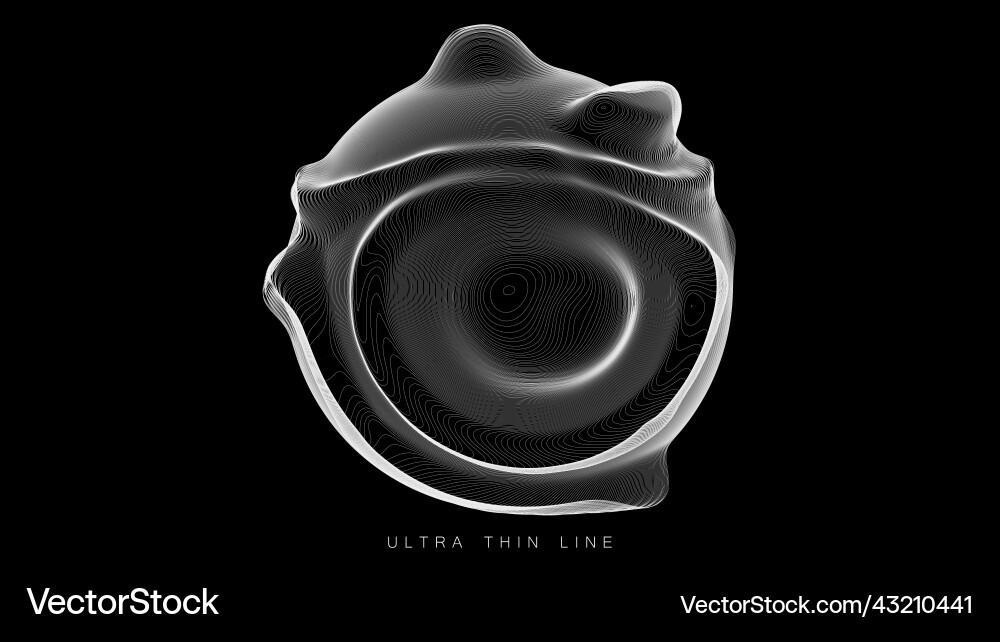 Ultra thin line fluid geometry dynamic Vector Image