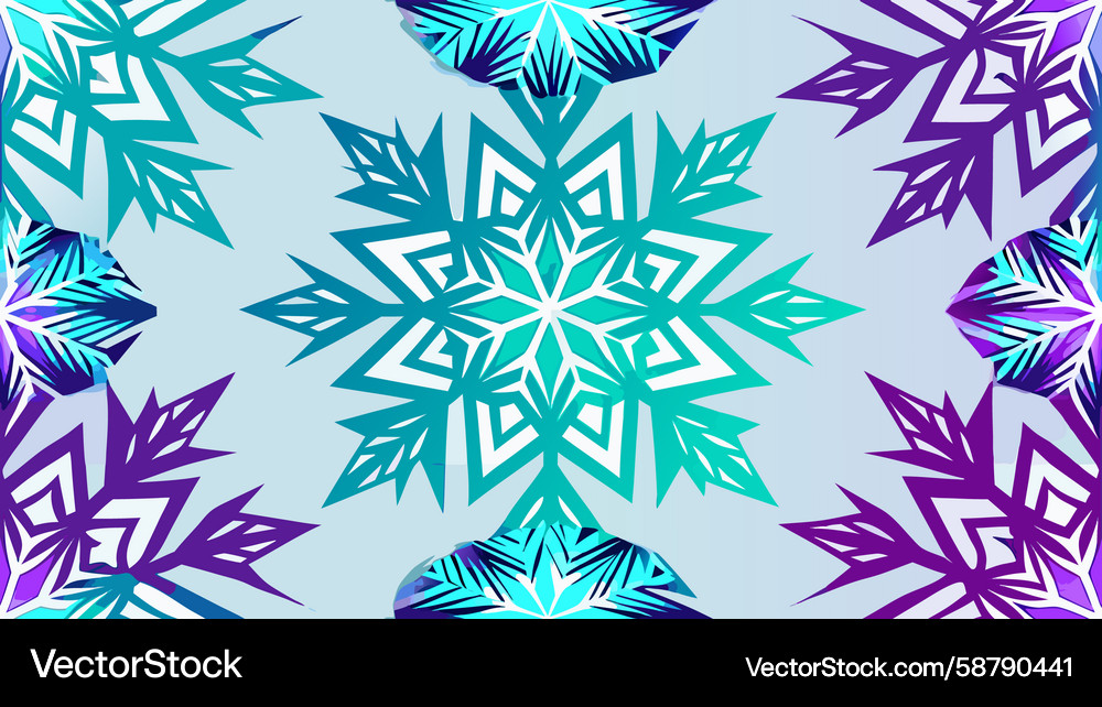 Vibrant gradient snowflake pattern Vector Image