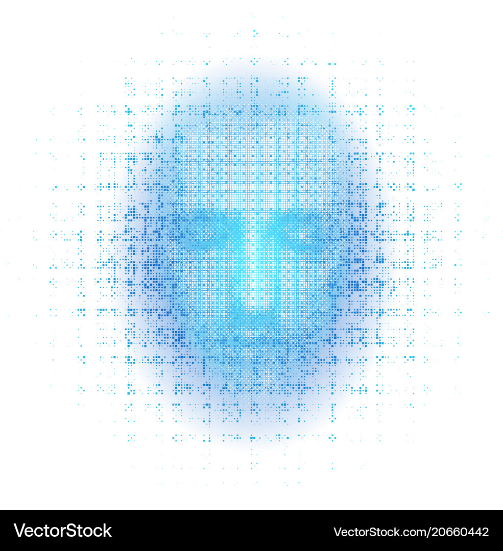 3d rendering of robot face on white background 3d rendering of robot face on white background vector image