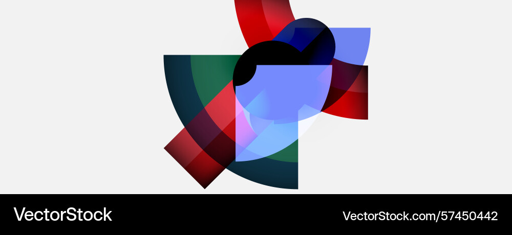Abstract composition overlapping colorful arcs Abstract composition overlapping colorful arcs Vector Image