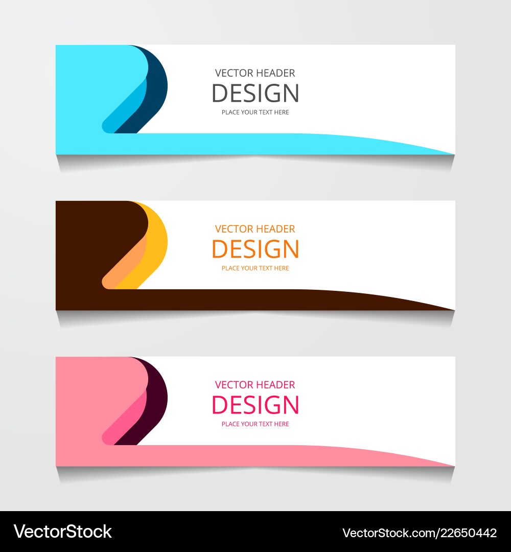 Abstract design banner web template with three Abstract design banner web template with three vector image