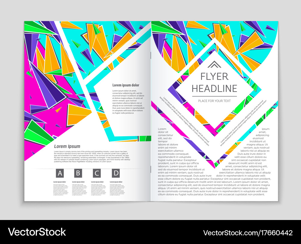 Abstract layout background set for art Vector Image