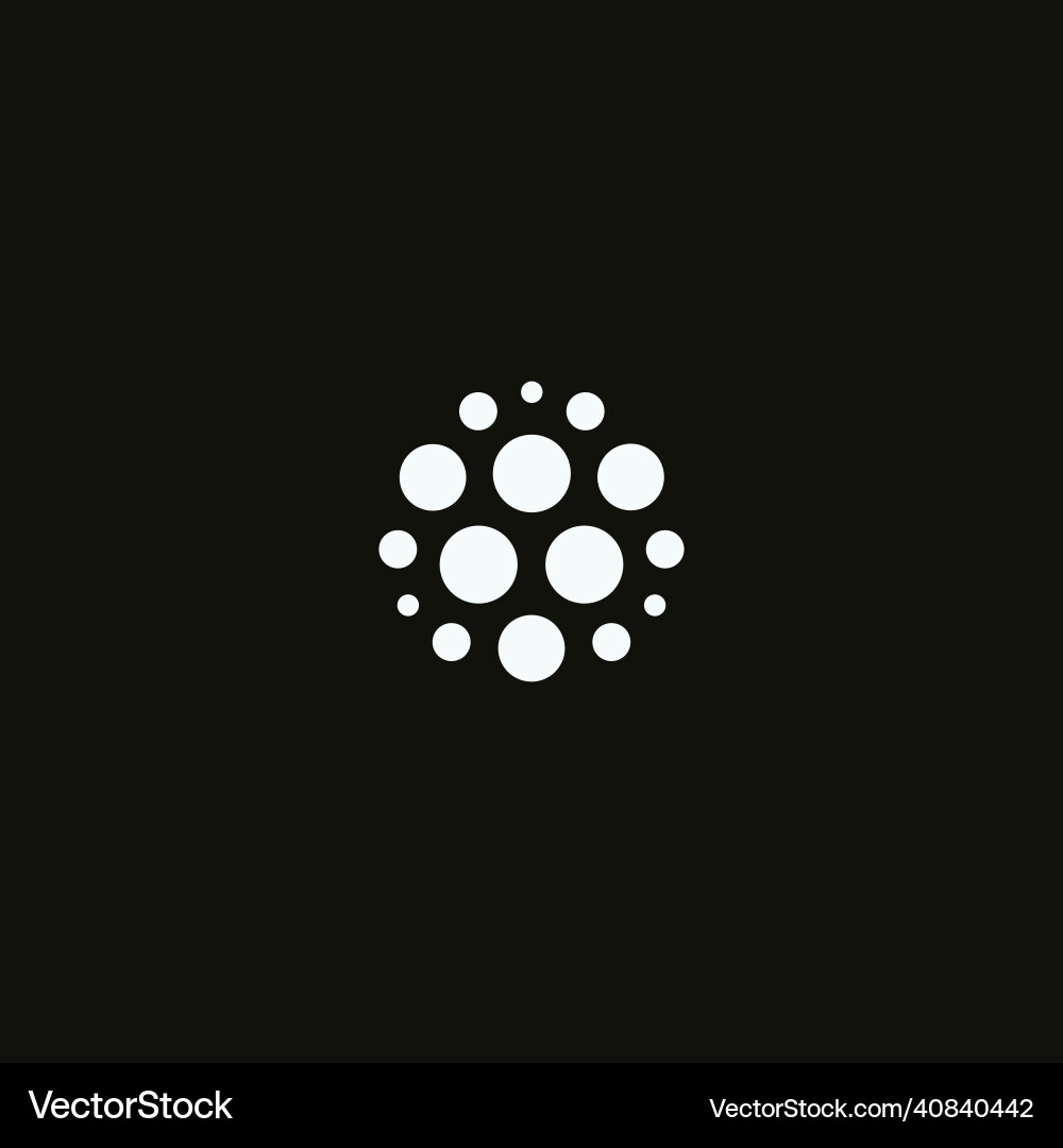 Abstract snowflake sign refresh circular rotation Vector Image