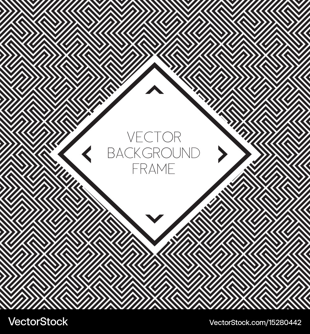 Background pattern with frame vector image