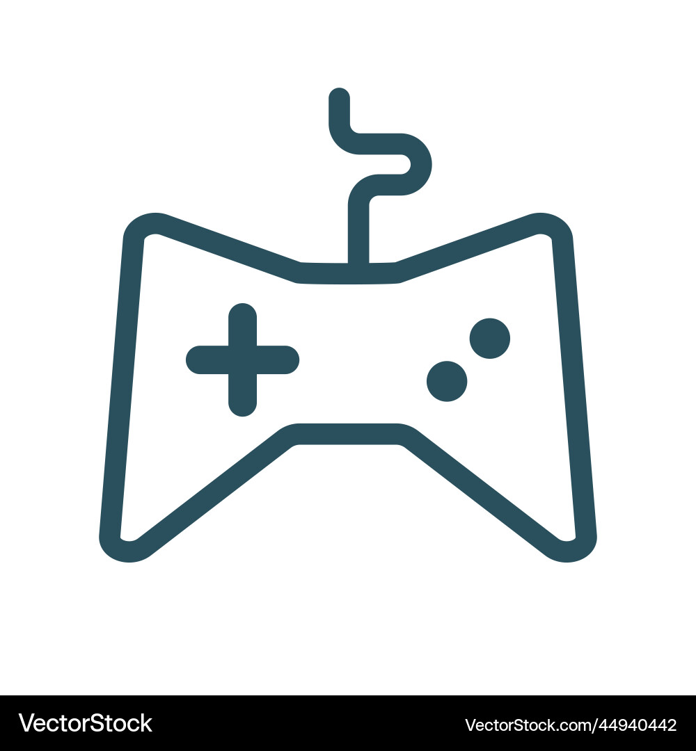 Corded game controller or symbol vector image