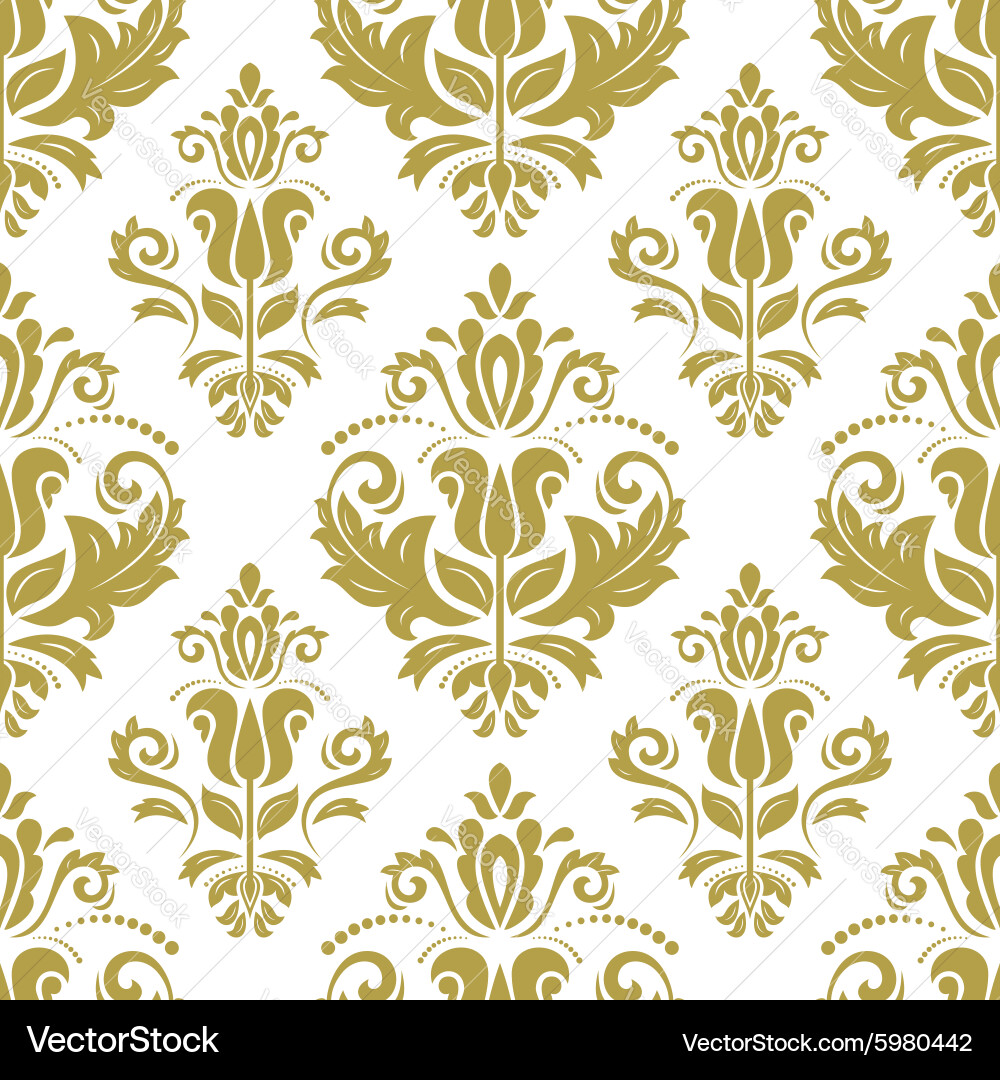 Damask seamless pattern vector image