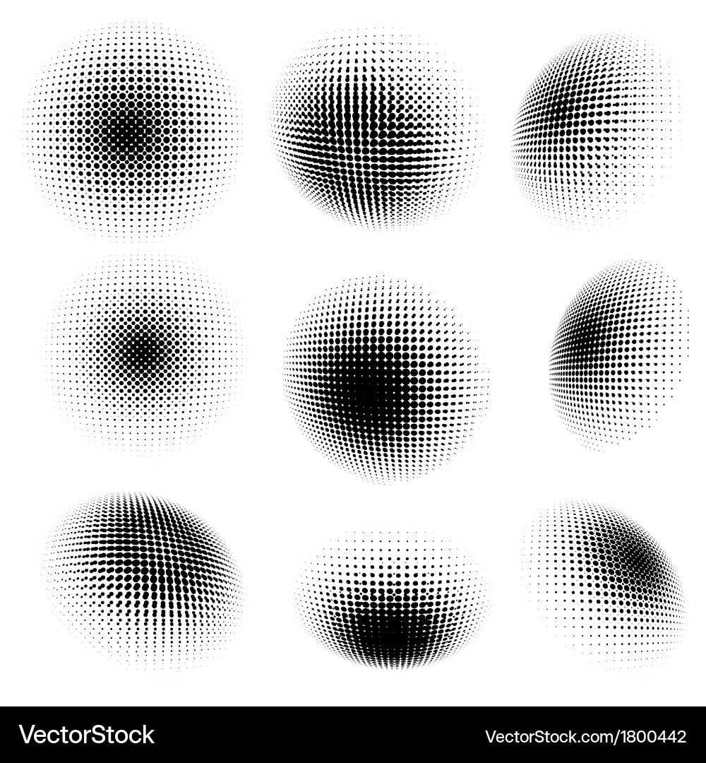 Halftone Circle Pattern - Abstract Dots vector image