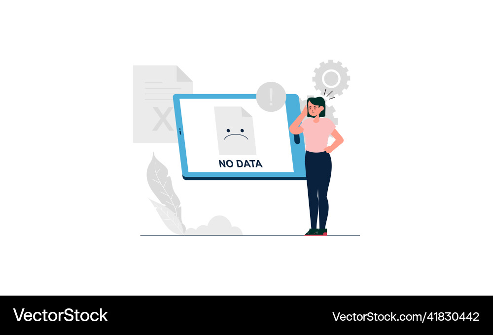 No data empty concept vector image