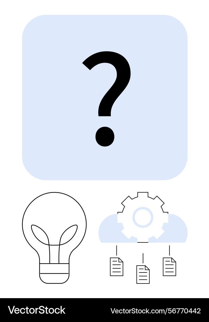 Problem-solving and innovation with cloud vector image
