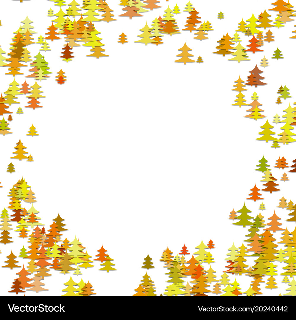 Random pine tree forest pattern background vector image