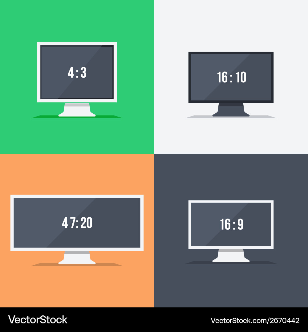 Responsive web design on different monitors vector image