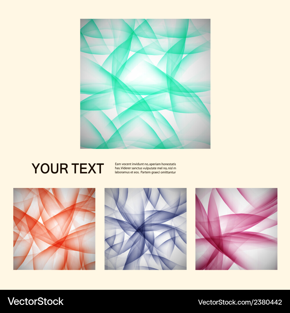 Set of abstract line background eps10 vector image