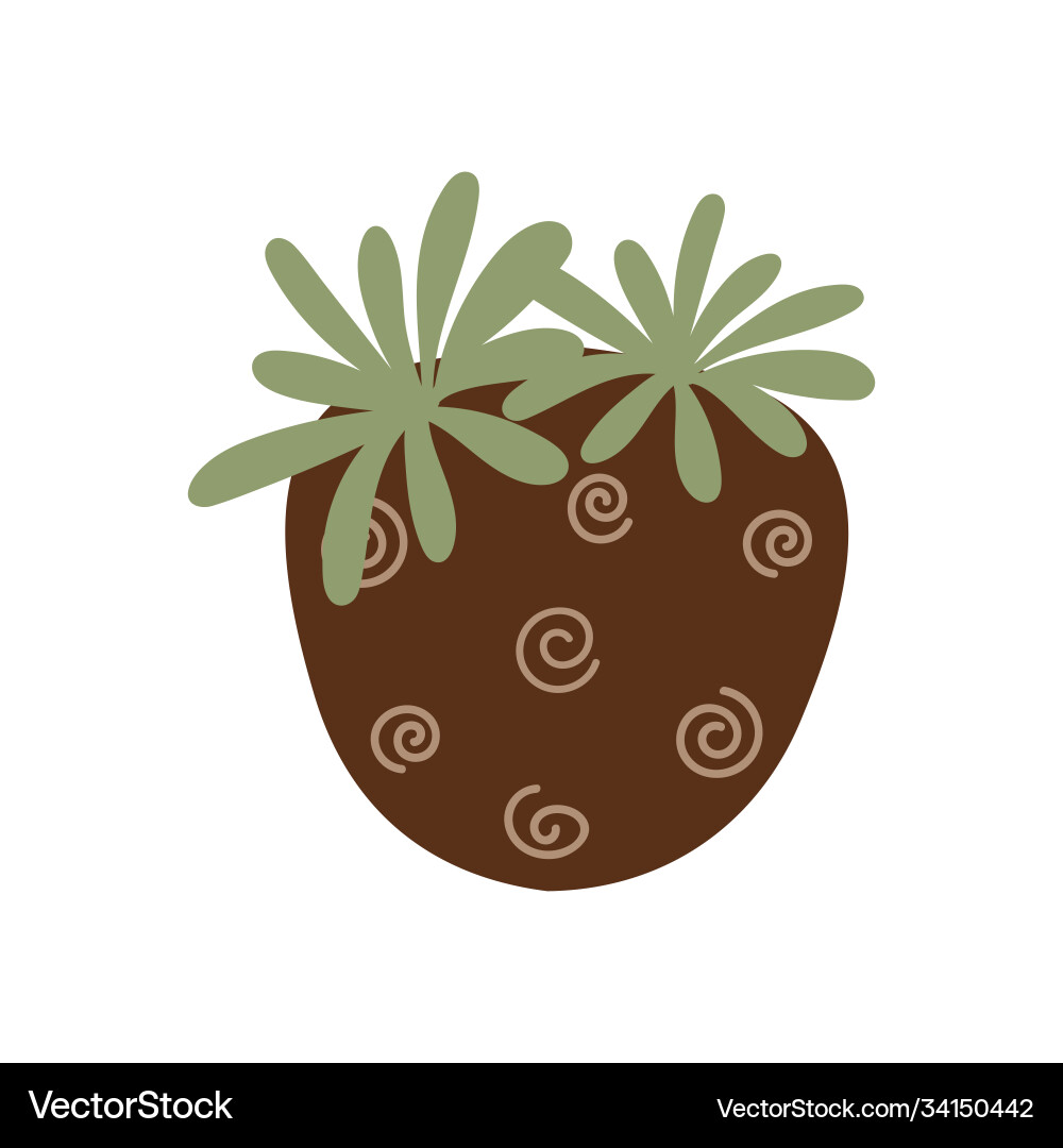 Succulent in a ceramic pot doodle style Succulent in a ceramic pot doodle style vector image