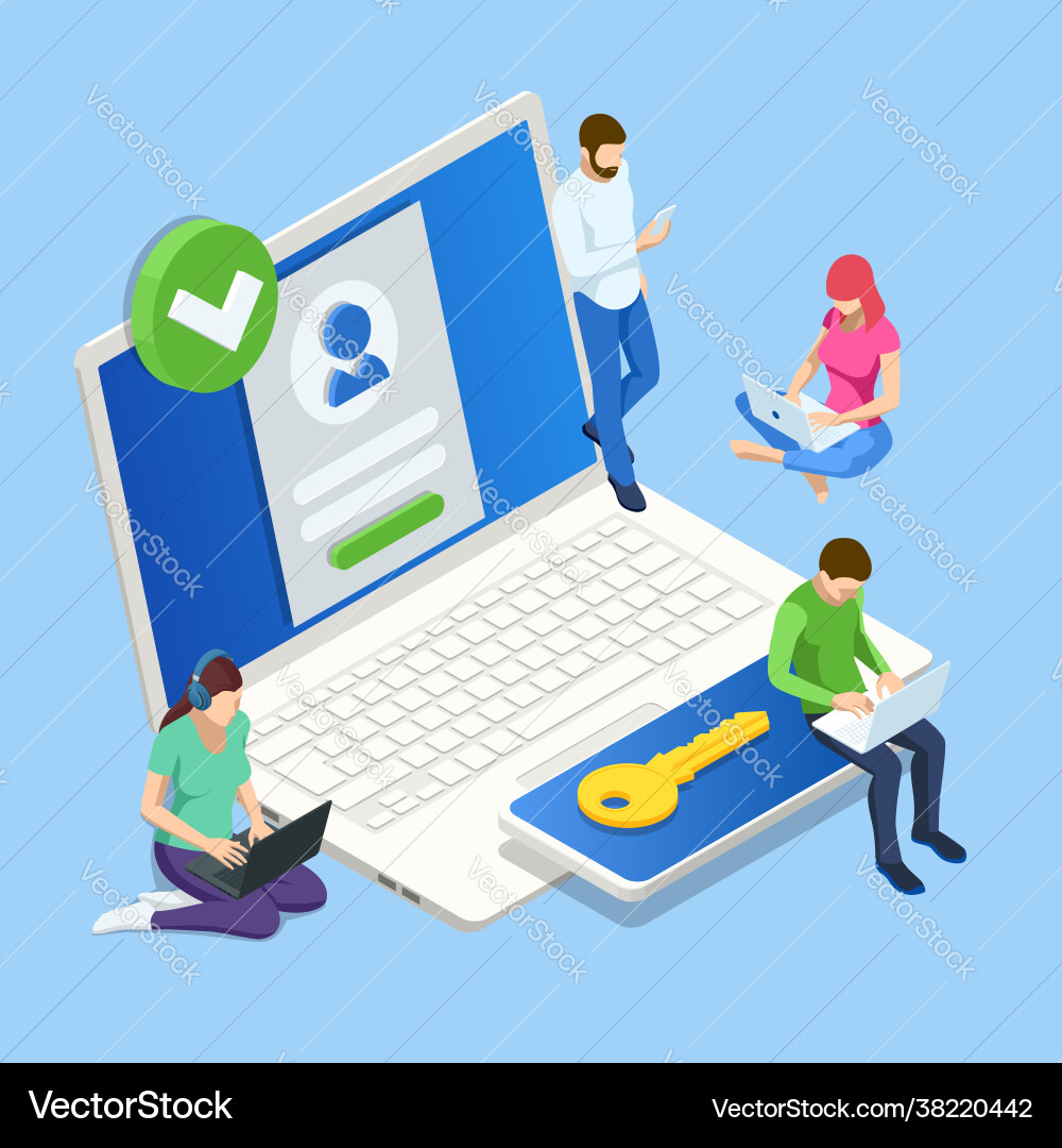 Two-Step Authentication Security vector image
