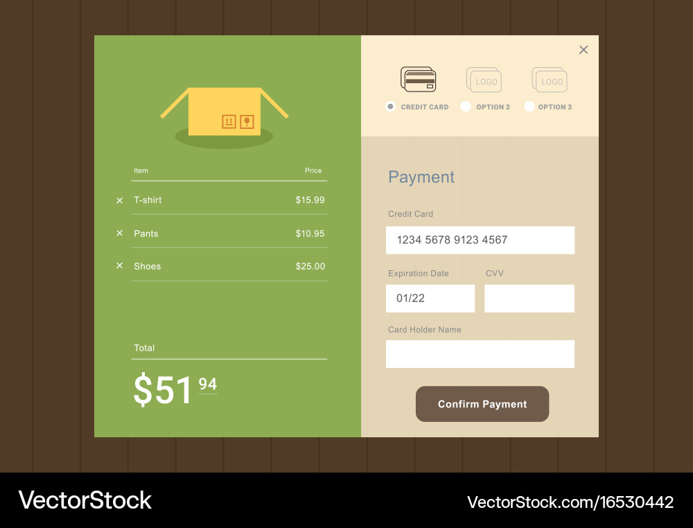Ui for web and mobile Vector Image