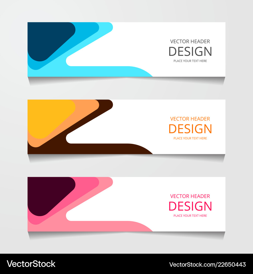 Abstract design banner web template with three Abstract design banner web template with three Vector Image
