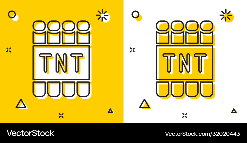 Black detonate dynamite bomb stick and timer clock Black detonate dynamite bomb stick and timer clock vector image