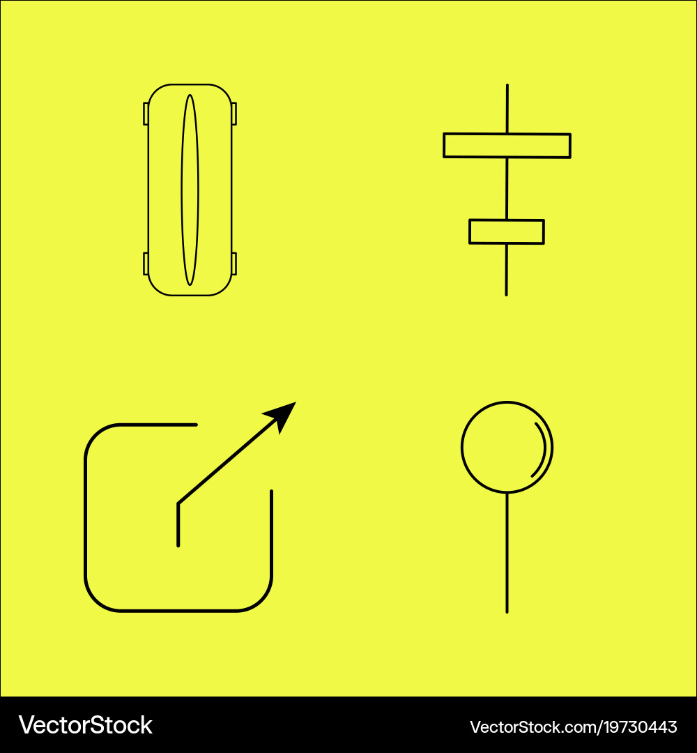 Essential linear icon set Vector Image