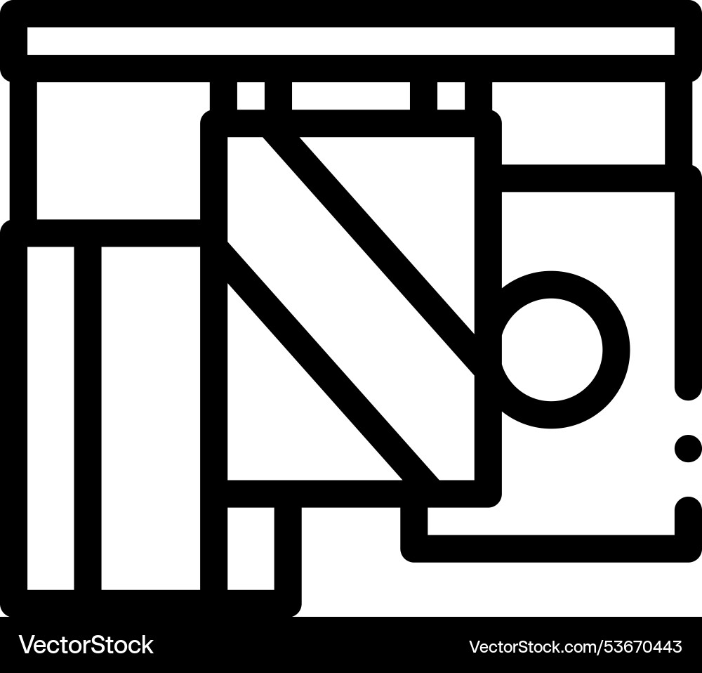 Flags icon thin linear style design isolated Flags icon thin linear style design isolated Vector Image