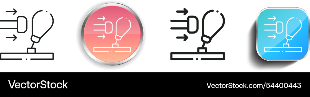 Force icon thin linear regular and button style vector image