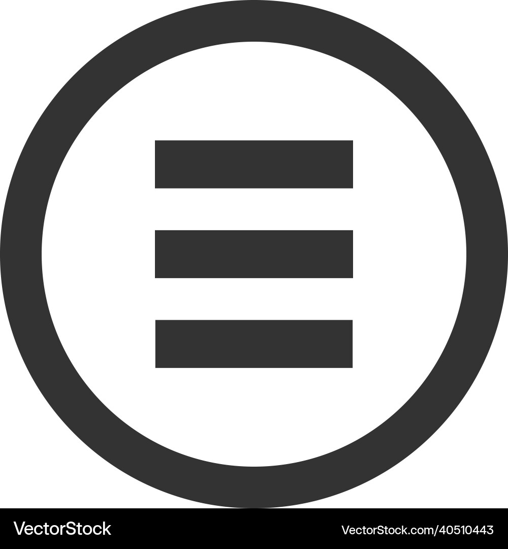 Menu button icon design Menu button icon design vector image