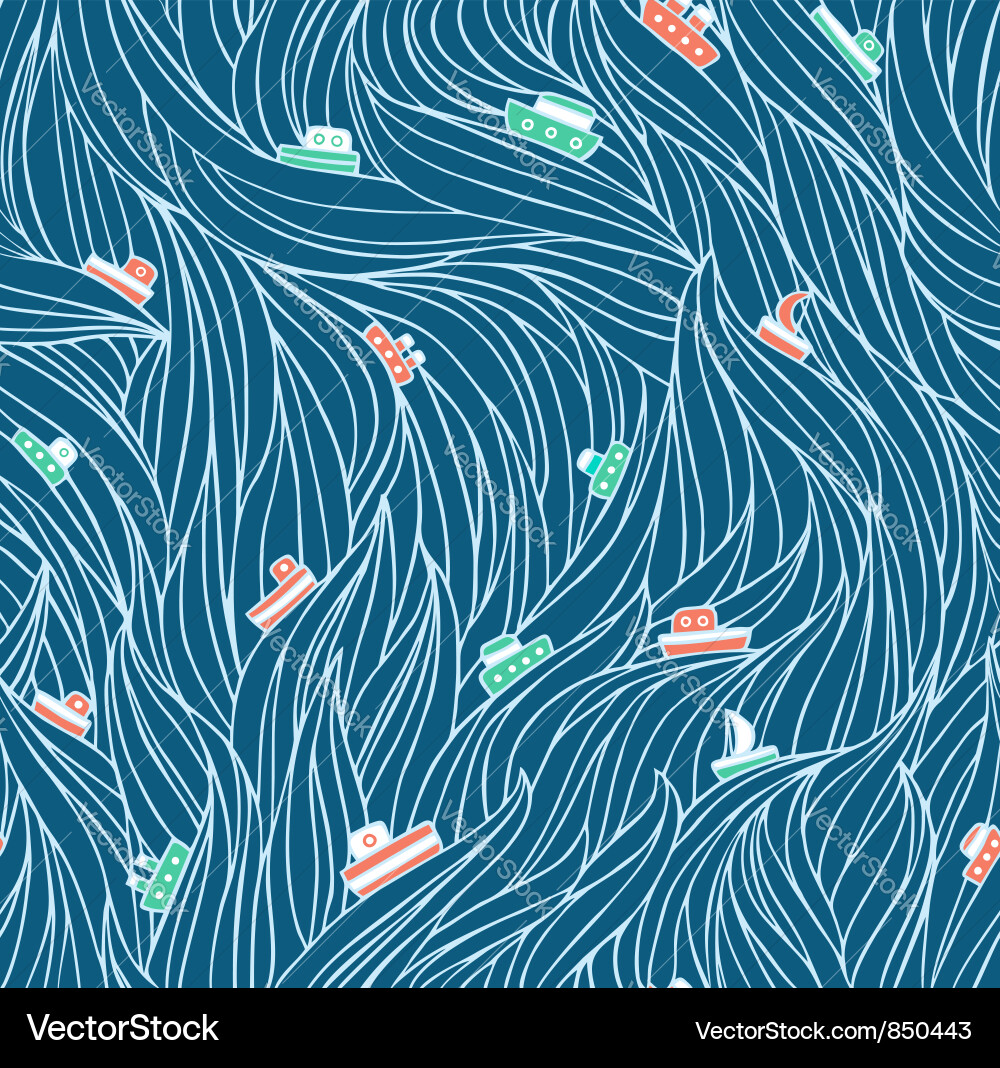 Ocean Wave Pattern vector image