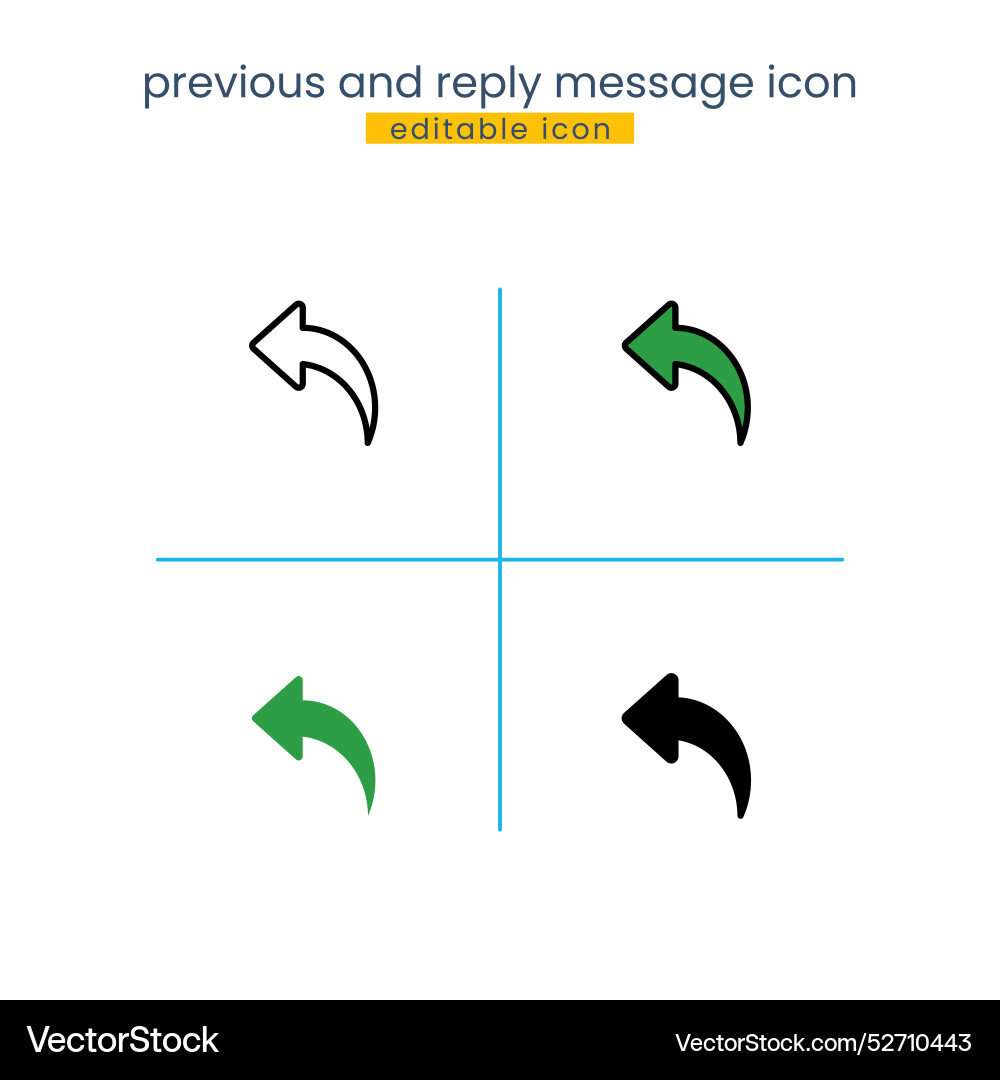 Previous and reply message icon vector image
