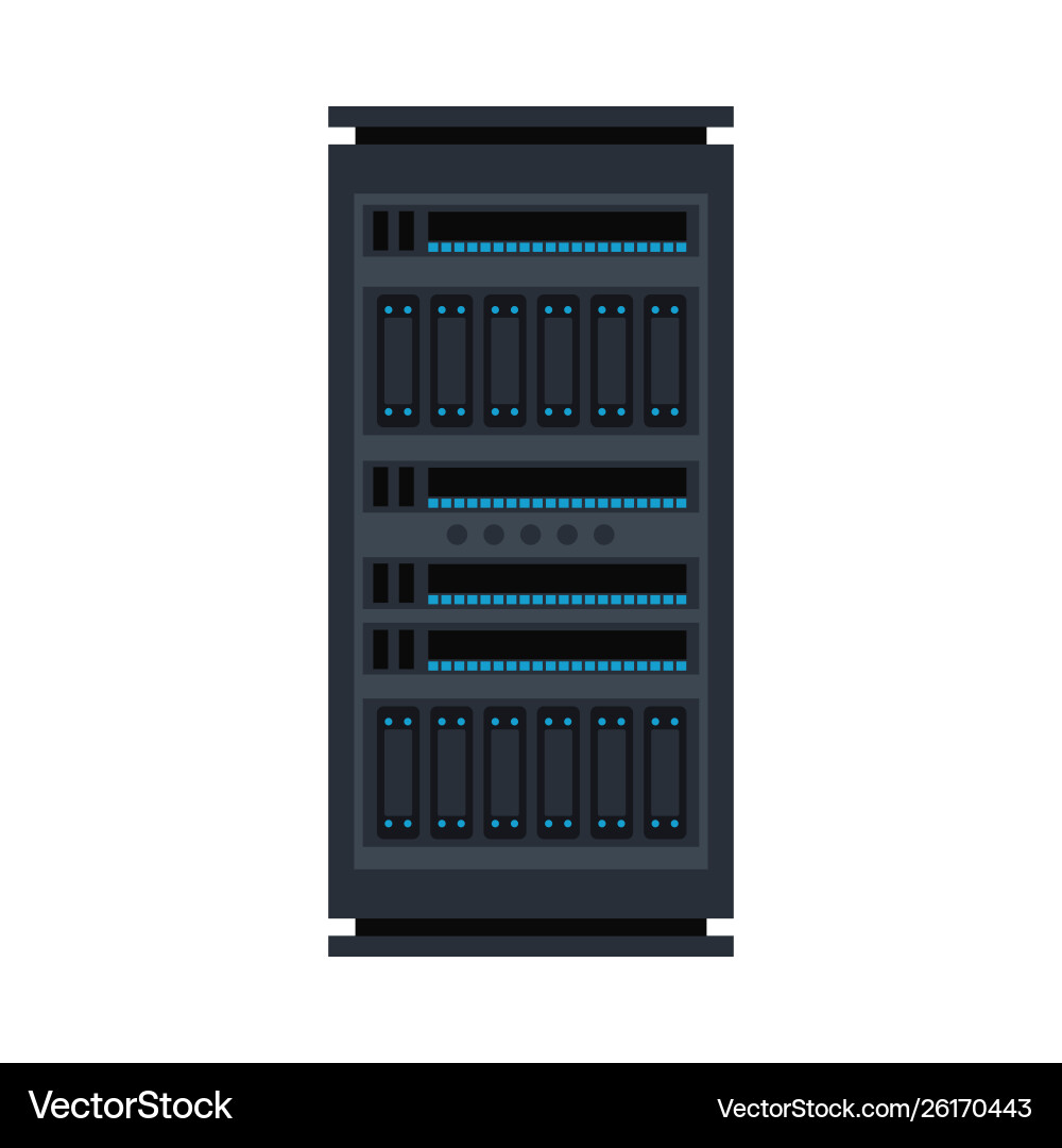Server Rack Icon - Data Center vector image